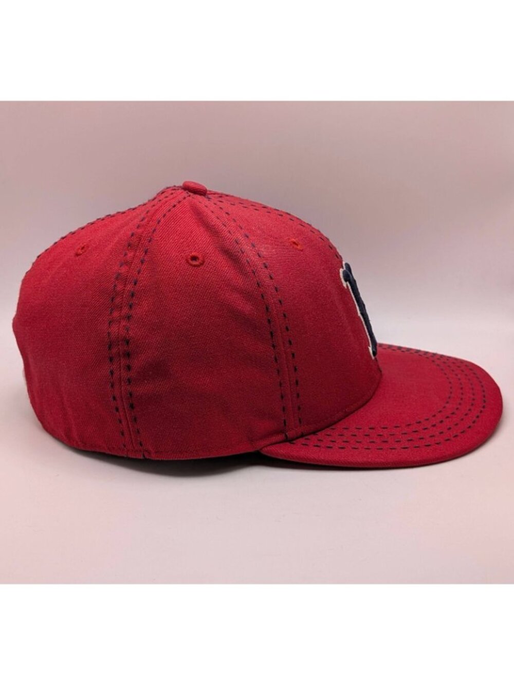 Boston Red Sox New Era MLB Baseball 59FIFTY Fitted Hat Size 7 3/4 Thick Stitch - Picture 3 of 6